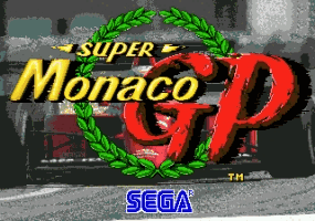 Super Monaco Grand Prix Title Screen